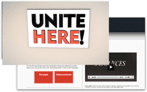 UNITE HERE video website